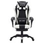 Silla gaming con luces LED RGB cuero sintético blanco y negro en Sillas de oficina | Comprar online en Foru.es