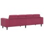 Sofá de sala Rojo vino 250 x 77 x 76 cm en Sofás | Comprar online en Foru.es