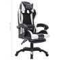 Silla gaming con luces LED RGB cuero sintético blanco y negro en Sillas de oficina | Comprar online en Foru.es