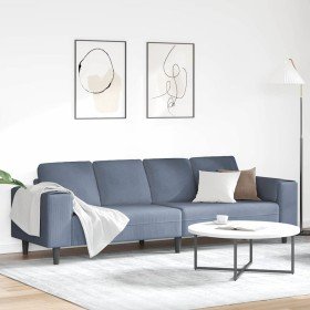 Sofá con cojín Azul 250 x 77 x 76 cm Tela de Pana en Sofás | Comprar online en Foru.es