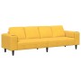 Sofá con cojín Amarillo Claro 250 x 77 x 76 cm Tela de Pana en Sofás | Comprar online en Foru.es