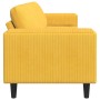 Sofá con cojín Amarillo Claro 250 x 77 x 76 cm Tela de Pana en Sofás | Comprar online en Foru.es