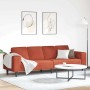 Sofá con cojín Rojo Naranja 250 x 77 x 76 cm Tela de Pana en Sofás | Comprar online en Foru.es