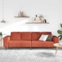 Sofá con cojín Rojo Naranja 250 x 77 x 76 cm Tela de Pana en Sofás | Comprar online en Foru.es