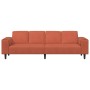 Sofá con cojín Rojo Naranja 250 x 77 x 76 cm Tela de Pana en Sofás | Comprar online en Foru.es