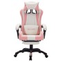 Silla gaming con luces LED RGB cuero sintético rosa y blanco en Sillas de oficina | Comprar online en Foru.es