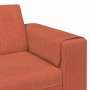 Sofá con cojín Rojo Naranja 250 x 77 x 76 cm Tela de Pana en Sofás | Comprar online en Foru.es