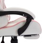 Silla gaming con luces LED RGB cuero sintético rosa y blanco en Sillas de oficina | Comprar online en Foru.es