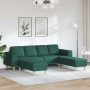 Sofá de sala 3 pcs Verde oscuro Poliéster en Sofás | Comprar online en Foru.es