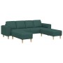 Sofá de sala 3 pcs Verde oscuro Poliéster en Sofás | Comprar online en Foru.es