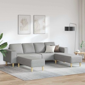 Sofá de sala 3 pcs Gris Nube Poliéster en Sofás | Comprar online en Foru.es