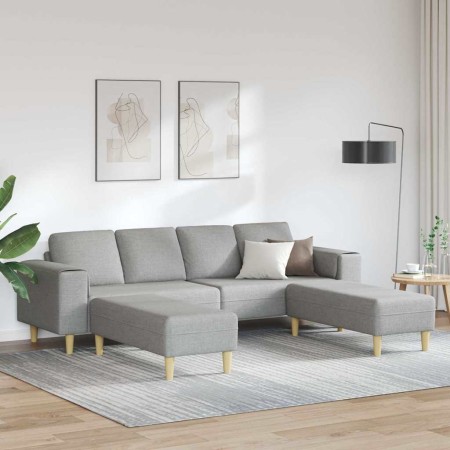 Sofá de sala 3 pcs Gris Nube Poliéster en Sofás | Comprar online en Foru.es