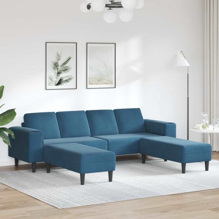 Sofá de sala 3 pcs Azul en Sofás | Comprar online en Foru.es