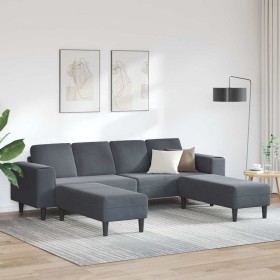 Sofá de sala 3 pcs Gris oscuro en Sofás | Comprar online en Foru.es