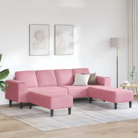 Sofá de sala 3 pcs Rosa en Sofás | Comprar online en Foru.es