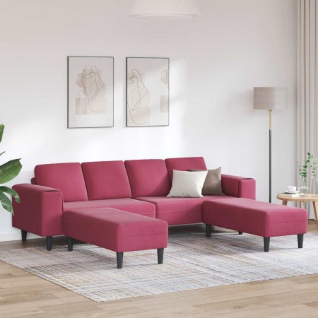 Sofá de sala 3 pcs Rojo vino en Sofás | Comprar online en Foru.es