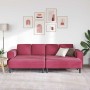 Sofá de sala 3 pcs Rojo vino en Sofás | Comprar online en Foru.es