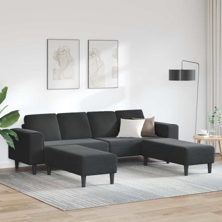 Sofá de sala 3 pcs Negro en Sofás | Comprar online en Foru.es