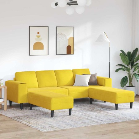 Sofá de sala 3 pcs Amarillo en Sofás | Comprar online en Foru.es
