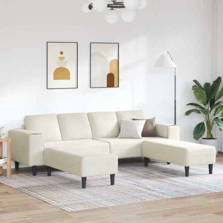 Sofá de sala 3 pcs Crema en Sofás | Comprar online en Foru.es