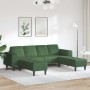 Sofá con cojín Verde oscuro 250 x 188 x 76 cm Tela de Pana en Sofás | Comprar online en Foru.es