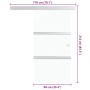 Puerta corredera vidrio ESG y aluminio plateado 90x212 cm en Puertas | Comprar online en Foru.es