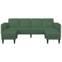 Sofá con cojín Verde oscuro 250 x 188 x 76 cm Tela de Pana en Sofás | Comprar online en Foru.es