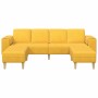 Sofá con cojín Amarillo Claro 250 x 188 x 76 cm Tela de Pana en Sofás | Comprar online en Foru.es