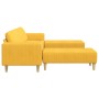 Sofá con cojín Amarillo Claro 250 x 188 x 76 cm Tela de Pana en Sofás | Comprar online en Foru.es