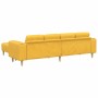 Sofá con cojín Amarillo Claro 250 x 188 x 76 cm Tela de Pana en Sofás | Comprar online en Foru.es