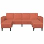 Sofá con cojín Rojo Naranja 250 x 188 x 76 cm Tela de Pana en Sofás | Comprar online en Foru.es