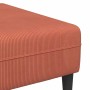 Sofá con cojín Rojo Naranja 250 x 188 x 76 cm Tela de Pana en Sofás | Comprar online en Foru.es