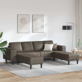 Sofá de sala 3 pcs Gris oscuro en Sofás | Comprar online en Foru.es