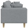 Sofá con cojín Gris Claro 250 x 77 x 76 cm tela en Sofás | Comprar online en Foru.es