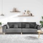 Sofá con cojín Gris oscuro 250 x 77 x 76 cm tela en Sofás | Comprar online en Foru.es