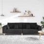 Sofá con cojín Negro 250 x 77 x 76 cm tela en Sofás | Comprar online en Foru.es