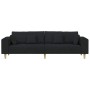 Sofá con cojín Negro 250 x 77 x 76 cm tela en Sofás | Comprar online en Foru.es