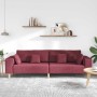 Sofá con cojín Rojo vino 250 x 77 x 76 cm tela en Sofás | Comprar online en Foru.es