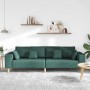 Sofá con cojín Verde oscuro 250 x 77 x 76 cm tela en Sofás | Comprar online en Foru.es