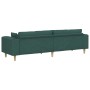 Sofá con cojín Verde oscuro 250 x 77 x 76 cm tela en Sofás | Comprar online en Foru.es