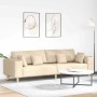 Sofá con cojín Crema 250 x 77 x 76 cm tela en Sofás | Comprar online en Foru.es