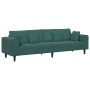 Sofá con cojín Verde oscuro 250 x 77 x 76 cm Terciopelo en Sofás | Comprar online en Foru.es