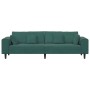 Sofá con cojín Verde oscuro 250 x 77 x 76 cm Terciopelo en Sofás | Comprar online en Foru.es