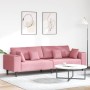Sofá con cojín Rosa 250 x 77 x 76 cm Terciopelo en Sofás | Comprar online en Foru.es