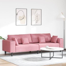 Sofá con cojín Rosa 250 x 77 x 76 cm Terciopelo en Sofás | Comprar online en Foru.es