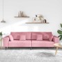 Sofá con cojín Rosa 250 x 77 x 76 cm Terciopelo en Sofás | Comprar online en Foru.es