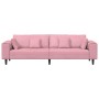 Sofá con cojín Rosa 250 x 77 x 76 cm Terciopelo en Sofás | Comprar online en Foru.es