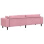 Sofá con cojín Rosa 250 x 77 x 76 cm Terciopelo en Sofás | Comprar online en Foru.es