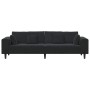 Sofá con cojín Negro 250 x 77 x 76 cm Terciopelo en Sofás | Comprar online en Foru.es