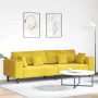 Sofá con cojín Amarillo 250 x 77 x 76 cm Terciopelo en Sofás | Comprar online en Foru.es